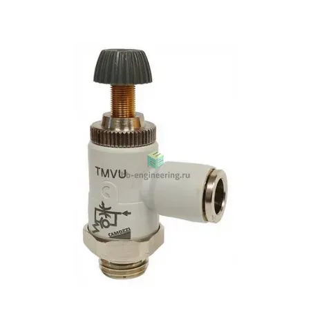 TMVU 976-1/4-8 CAMOZZI - Дроссель с обратным клапаном, G1/4-8 мм, для распределителя, изображение 1
