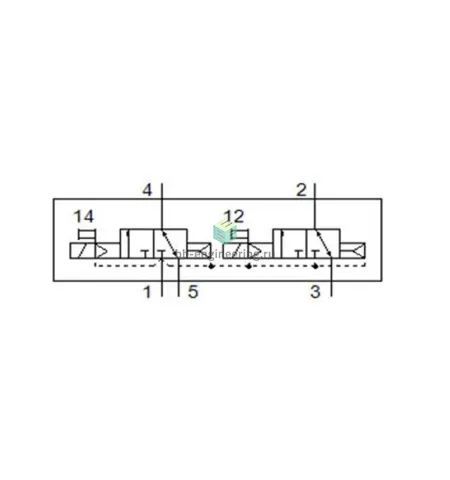 PV2E-2X32-M5 PEMAKS - Распределитель электр. упр., 2X3/2 НЗ, M5, 24 VDC, изображение 2
