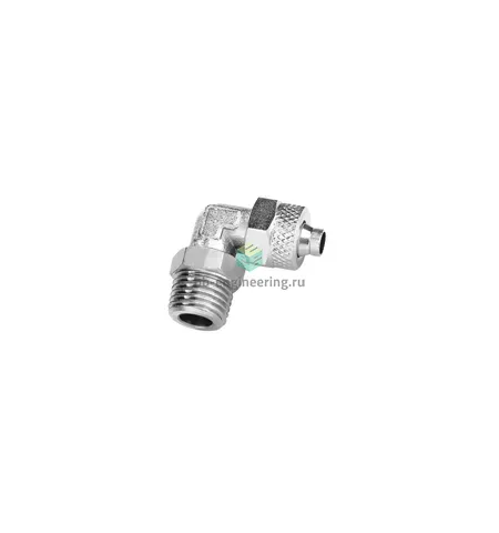 EJSM-L06-02P EMC - Штуцер угловой с нар. резьбой с накидной гайкой R1/4-6/4 мм, изображение 1