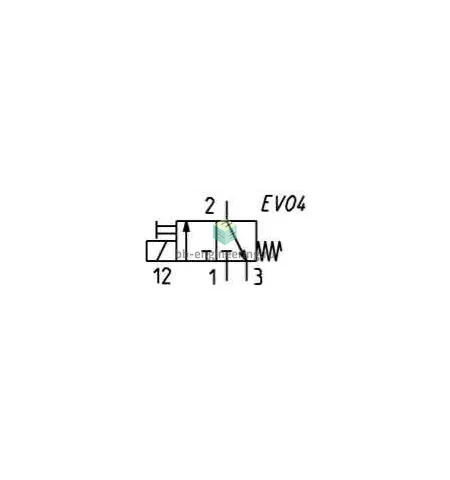 P000-303-P52 CAMOZZI - Распределитель прямого действия электр. упр., 3/2 НЗ, 12 VDC, изображение 2