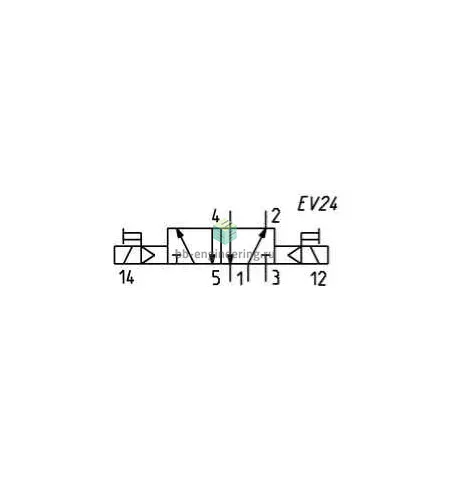 NA54N-11-02 CAMOZZI - Распределитель по NAMUR электр. упр., 5/2 бист., G1/4, без катуш., изображение 2